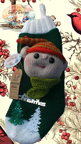 Elf Stocking Dark Green