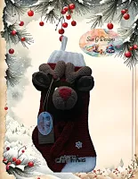 Rudolph Dark Red Stocking