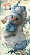 Snowman Light Blue and White.